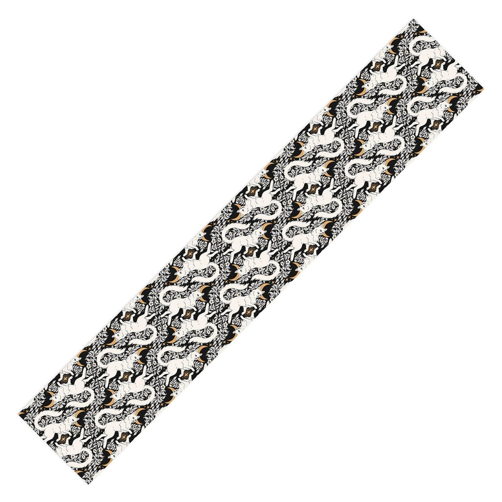 Avenie Celestial Cats Gold Table Runner