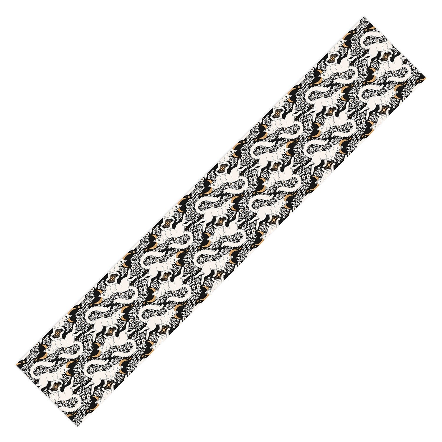 Avenie Celestial Cats Gold Table Runner