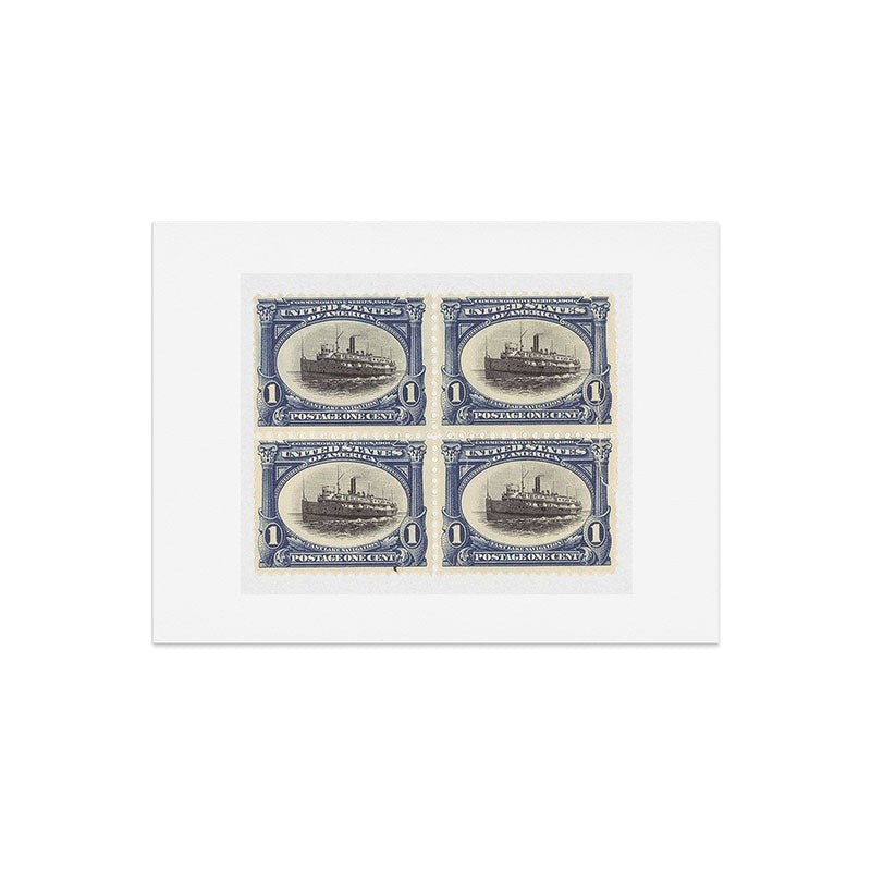 DENY Designs 1901 1c Fast Lake Navigation Stamps Art Print