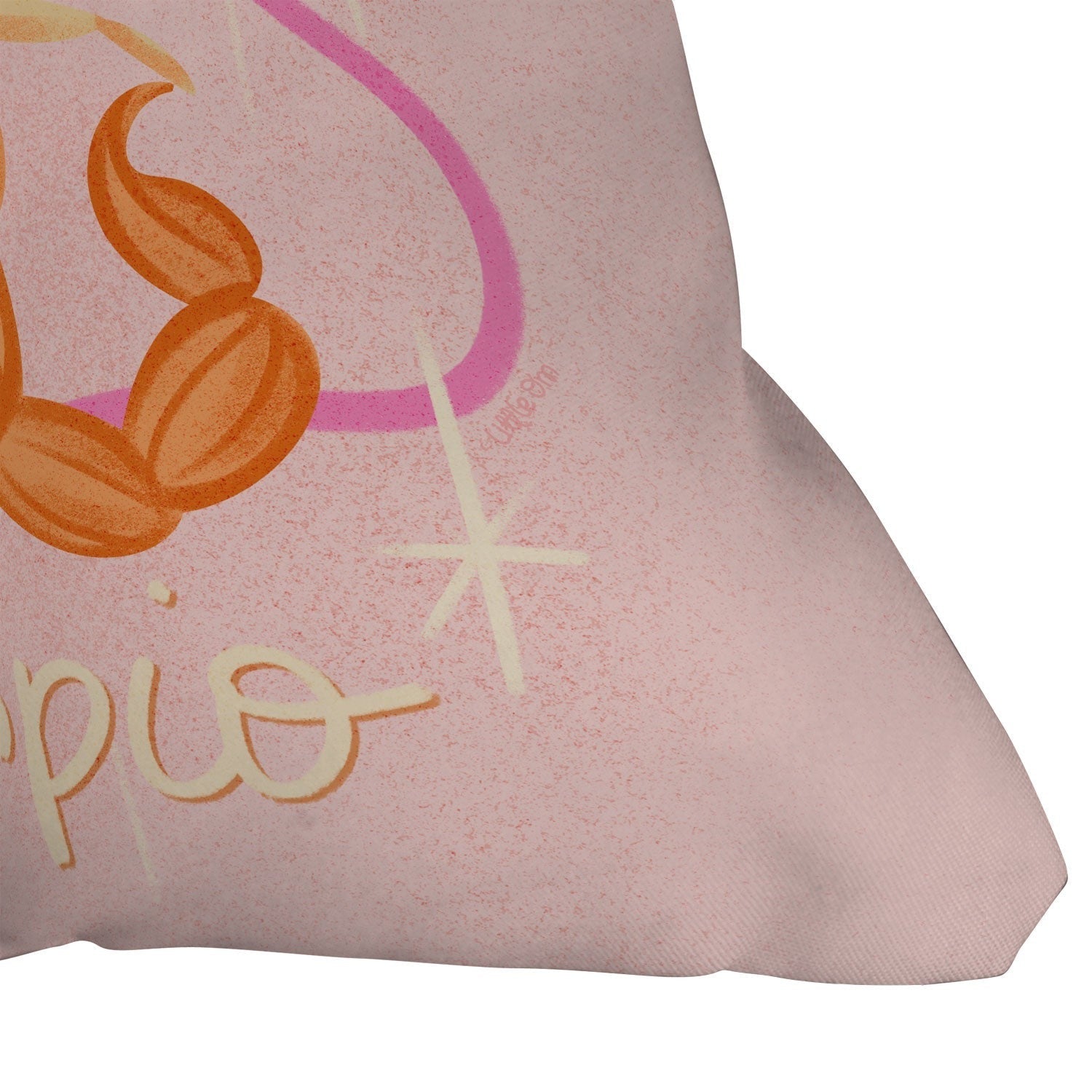 Little Om Zodiac Sign Scorpio Outdoor Throw Pillow