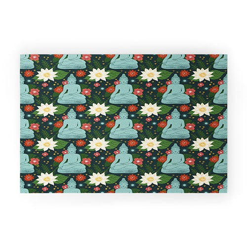 Design by Spark Meditating Lotus Buddha Welcome Mat
