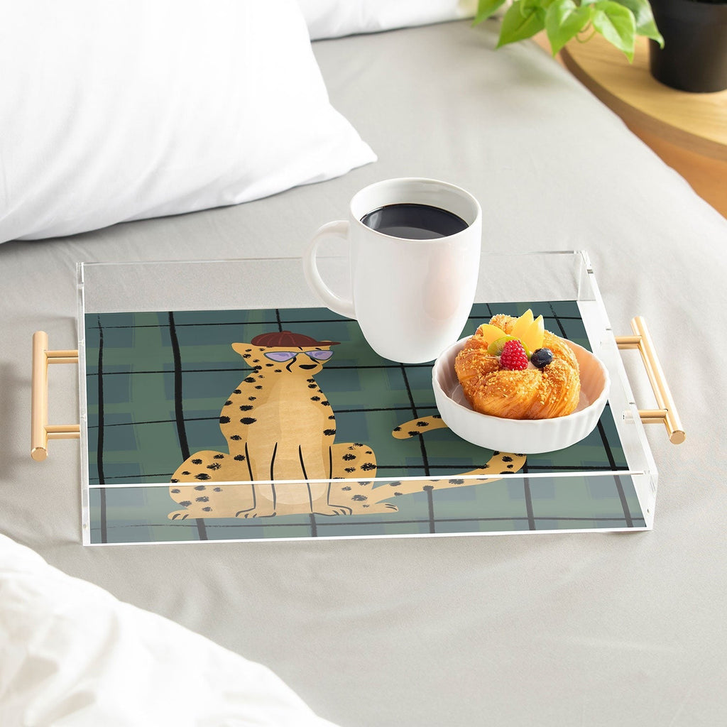 Design by Spark Cheetah Cool Cat Acrylic Tray