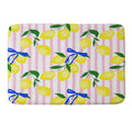 Design by Spark Zesty Lemons and Stripes Memory Foam Bath Mat