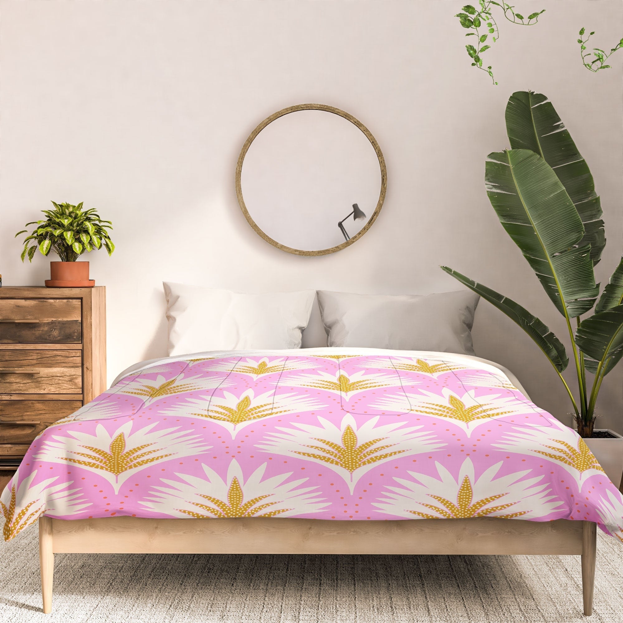 Jennifer Labre Pink Palmetto Comforter