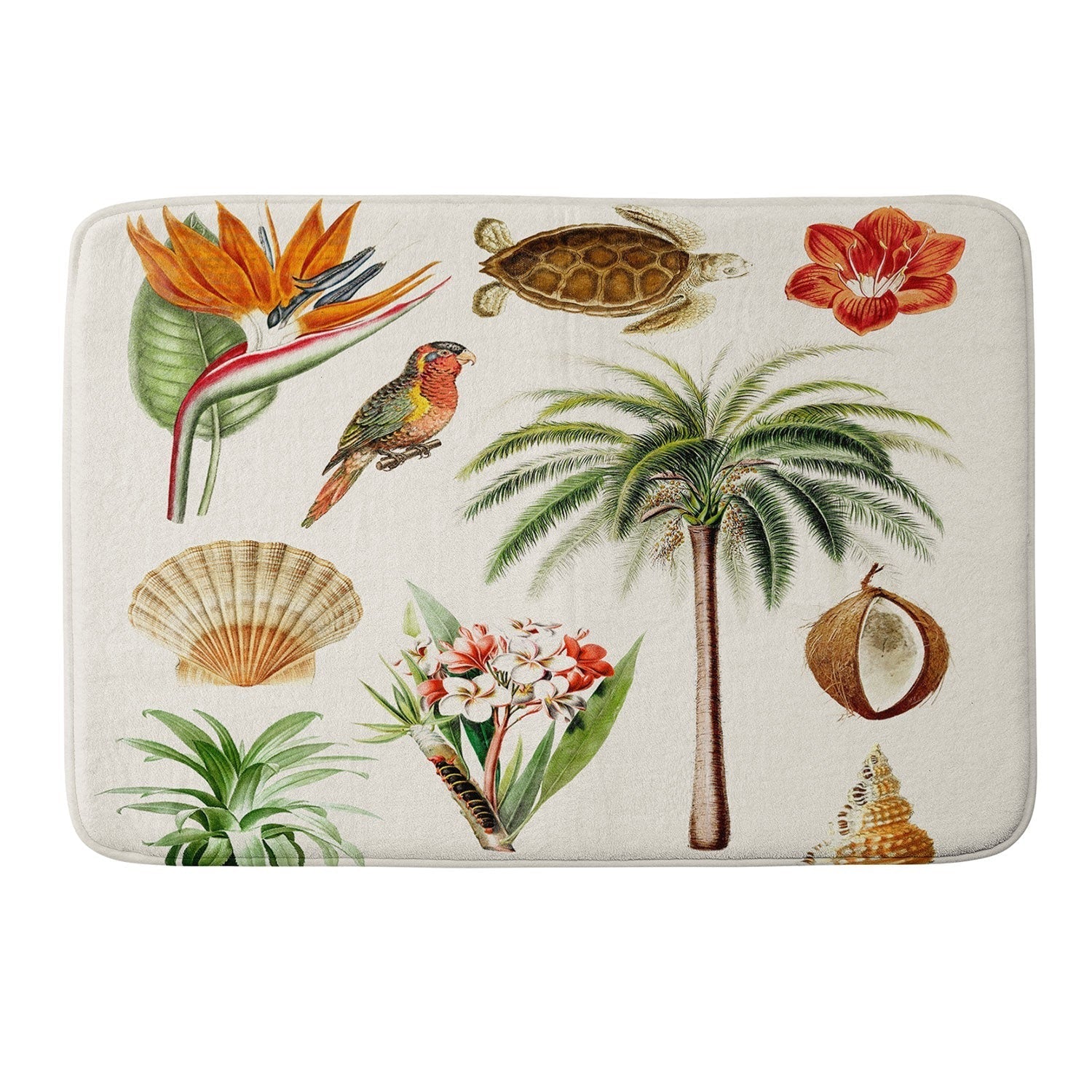 Gal Design Hawaii Collection Memory Foam Bath Mat