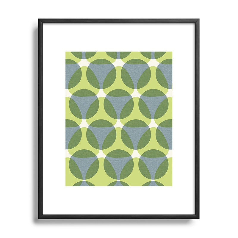 Marta Barragan Camarasa Stylish Retro Circle Metal Framed Art Print
