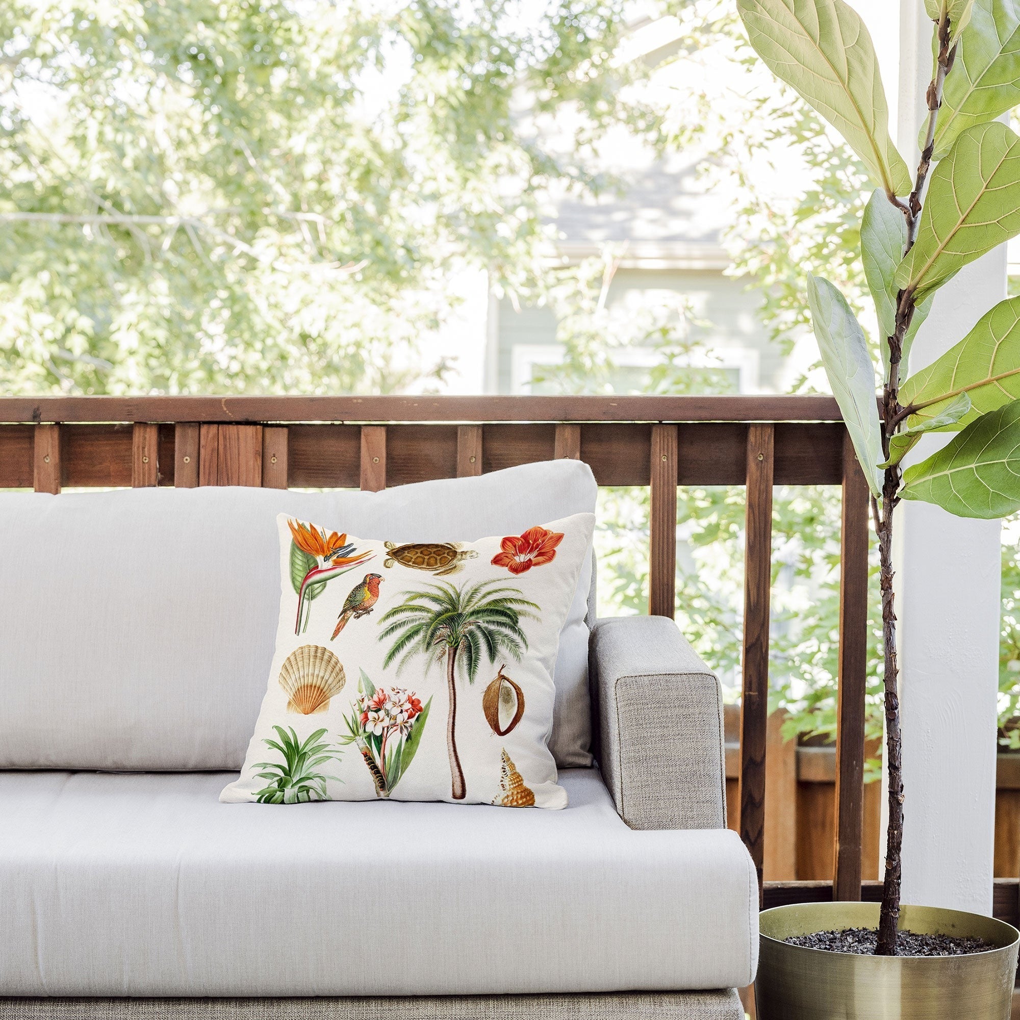 Gal Design Hawaii Collection Outdoor Throw Pillow