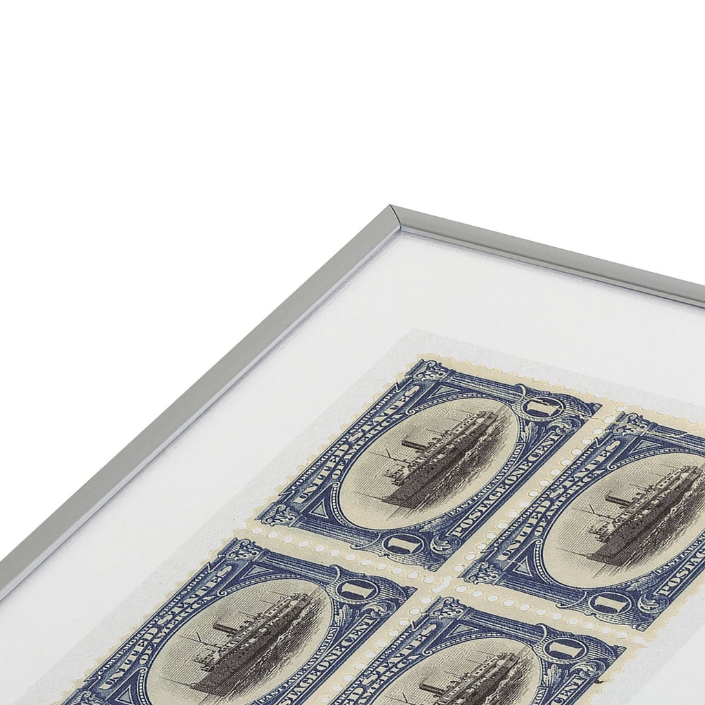 DENY Designs 1901 1c Fast Lake Navigation Stamps Metal Framed Art Print
