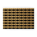 Design by Spark Black Gold Tree Tree Gingham Welcome Mat
