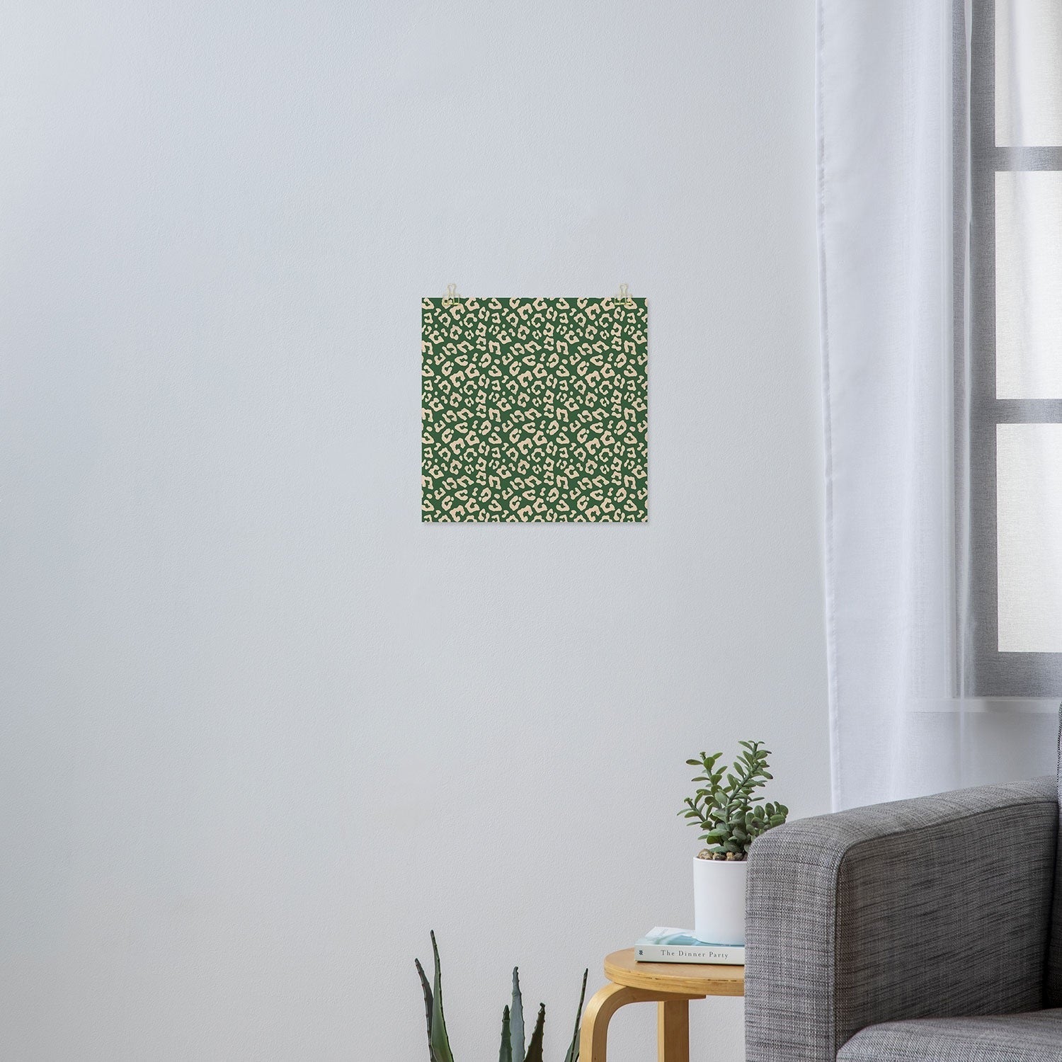 Avenie BR Cheetah Print In Green Art Print