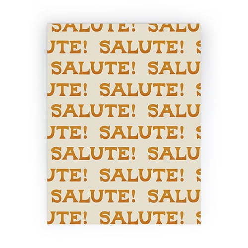 Jessica Molina Salute Gold Pattern on Cream Mini Art Print