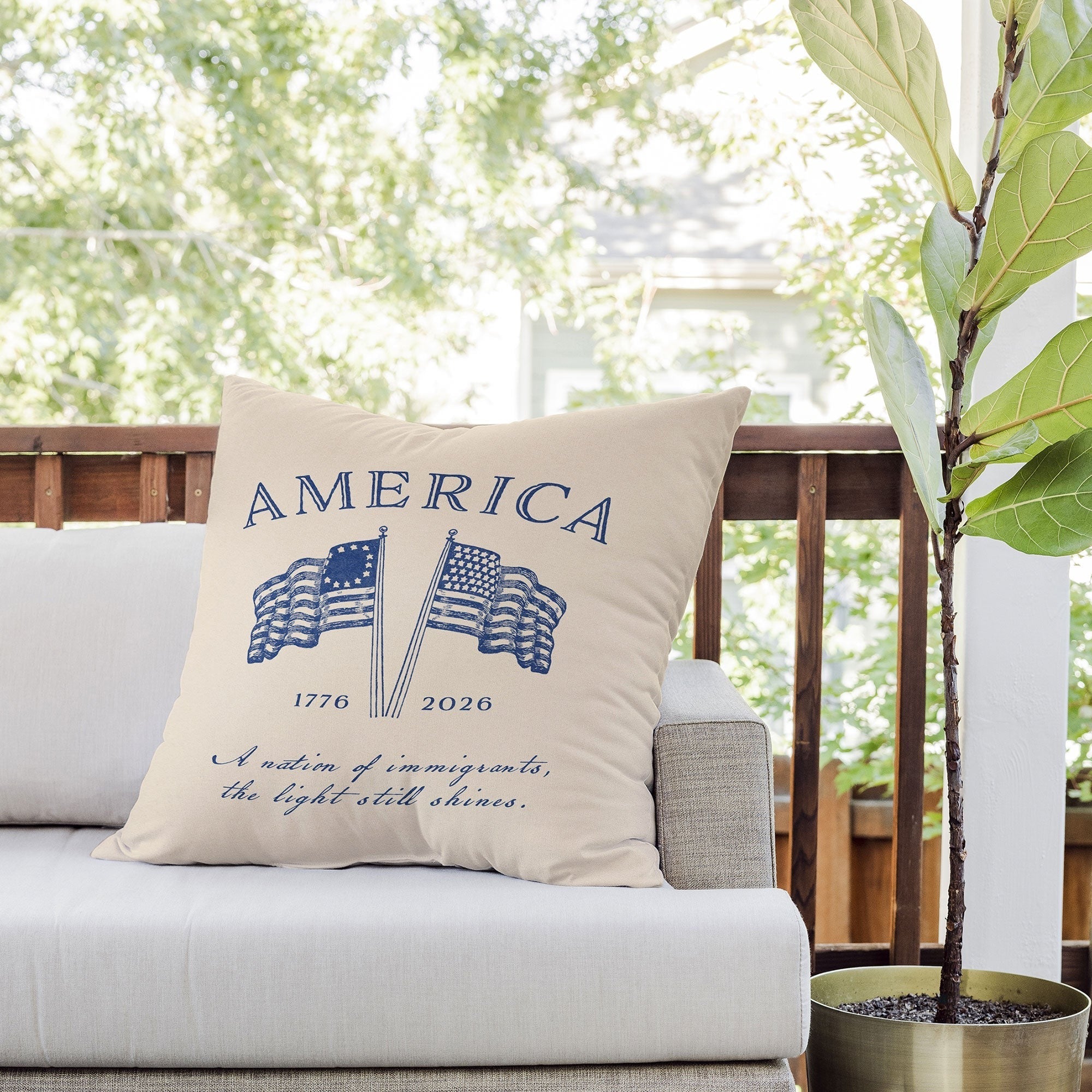DENY Designs America250 Outdoor Throw Pillow