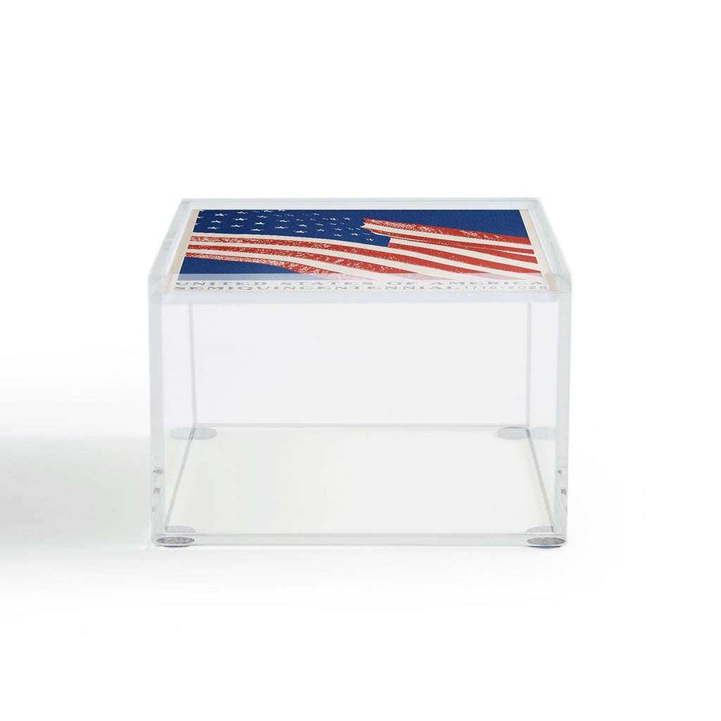 DENY Designs Stars n Stripes Semiquincentennial Acrylic Box