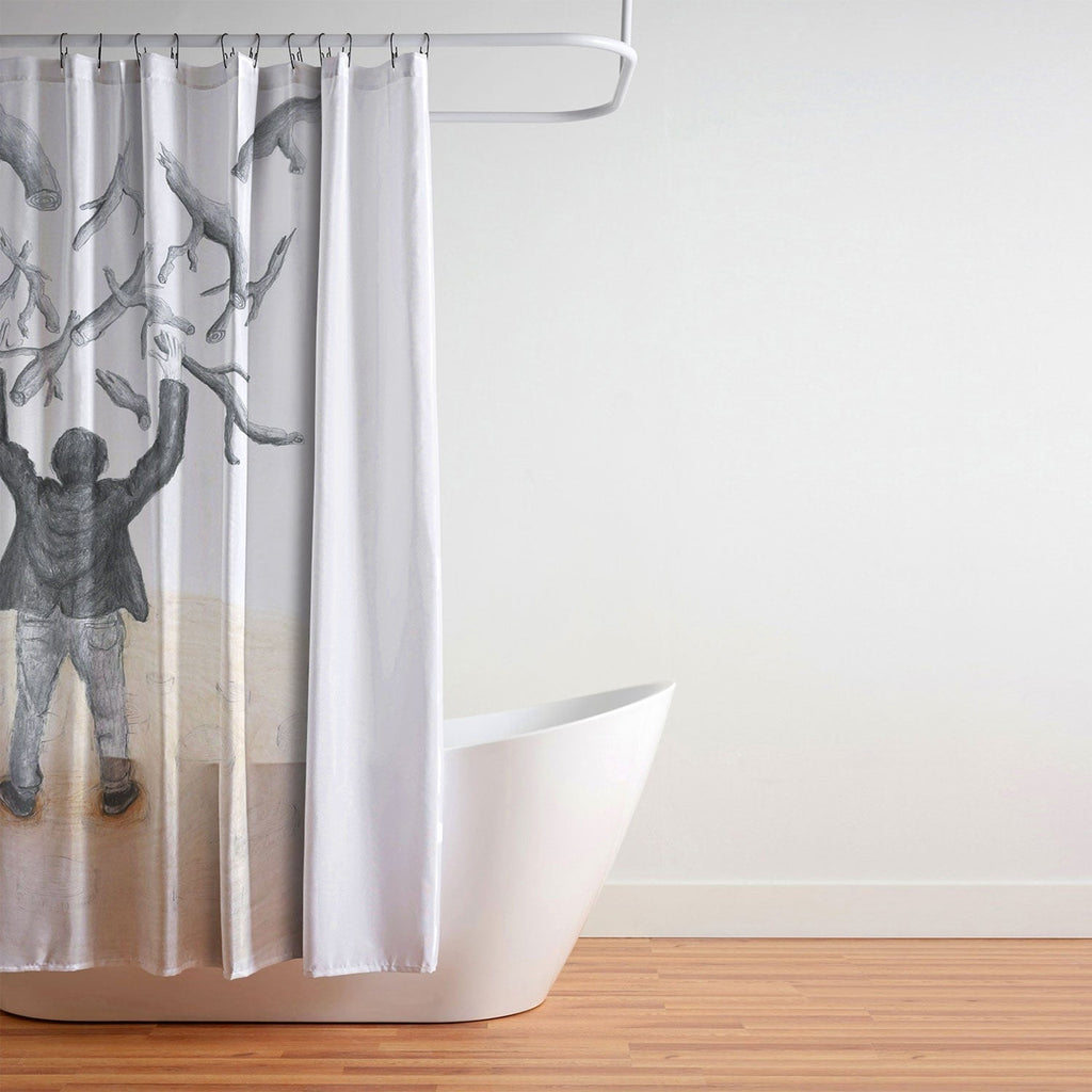 Coco de Paris Wood in the sky Shower Curtain