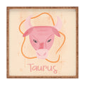 Little Om Zodiac Sign Taurus Square Tray