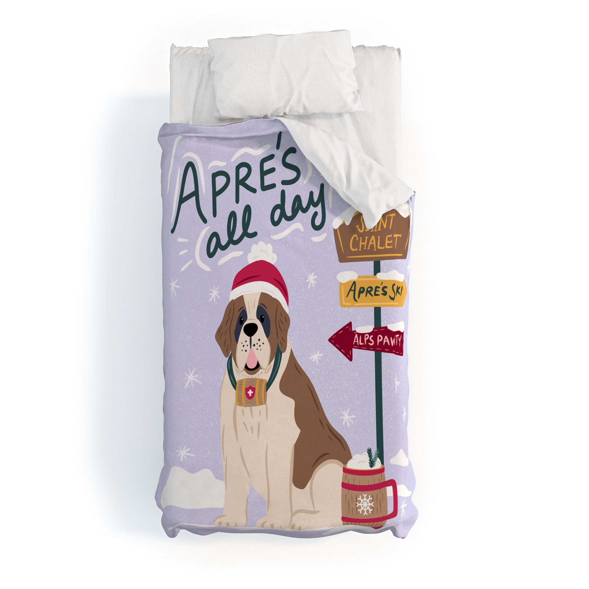 Design by Spark St Bernard Apres All Day Duvet Cover