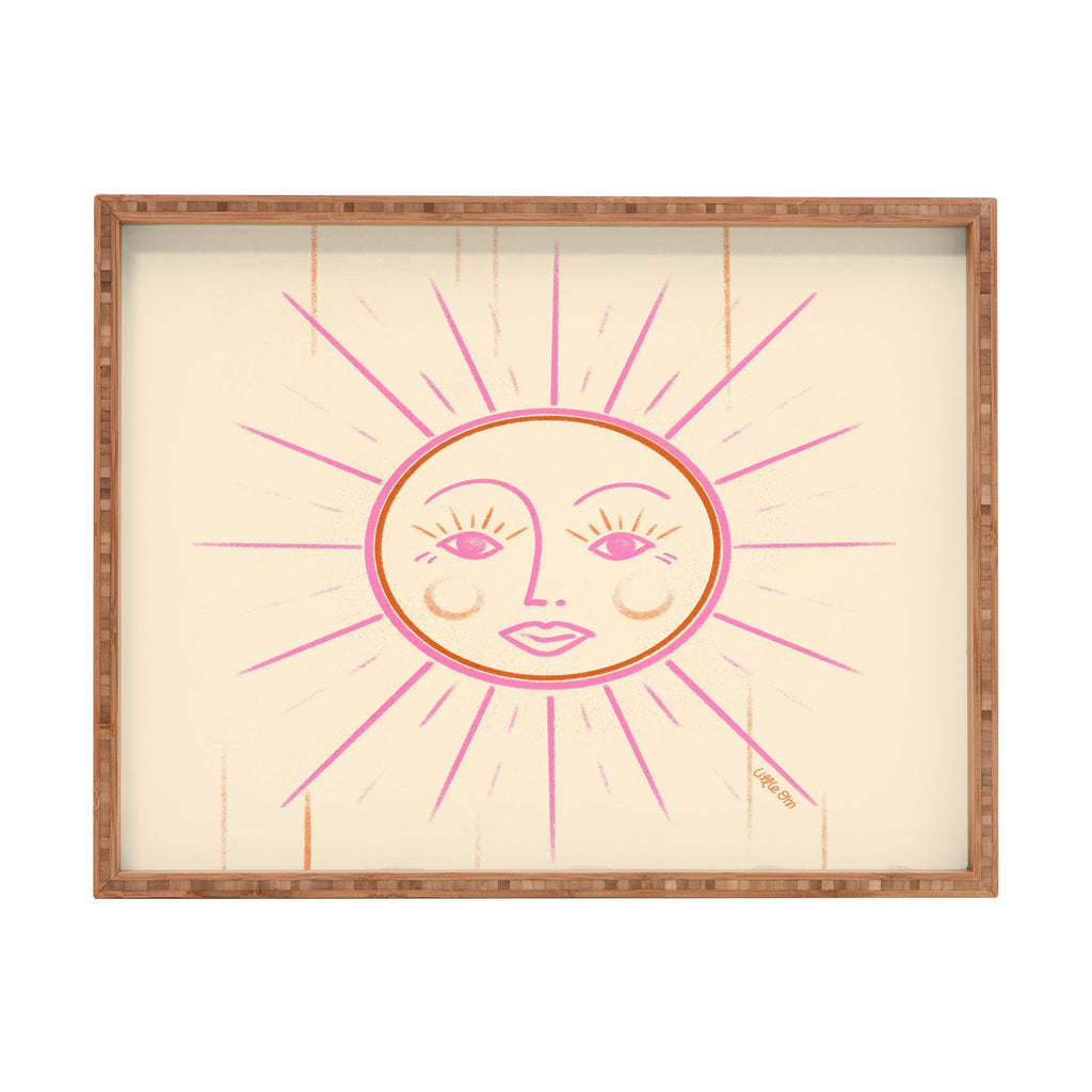 Little Om Celestial Sun cream Rectangular Tray
