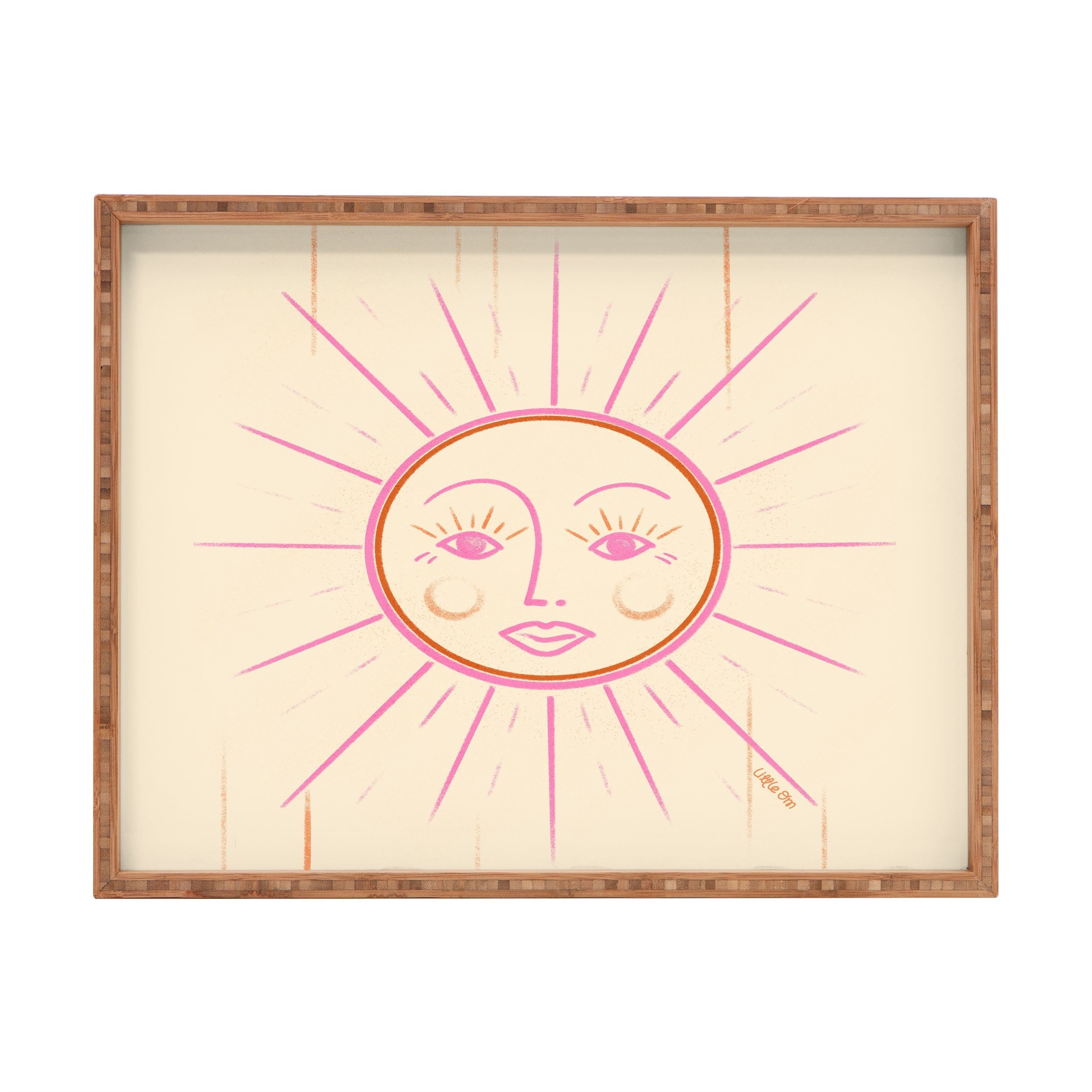 Little Om Celestial Sun cream Rectangular Tray