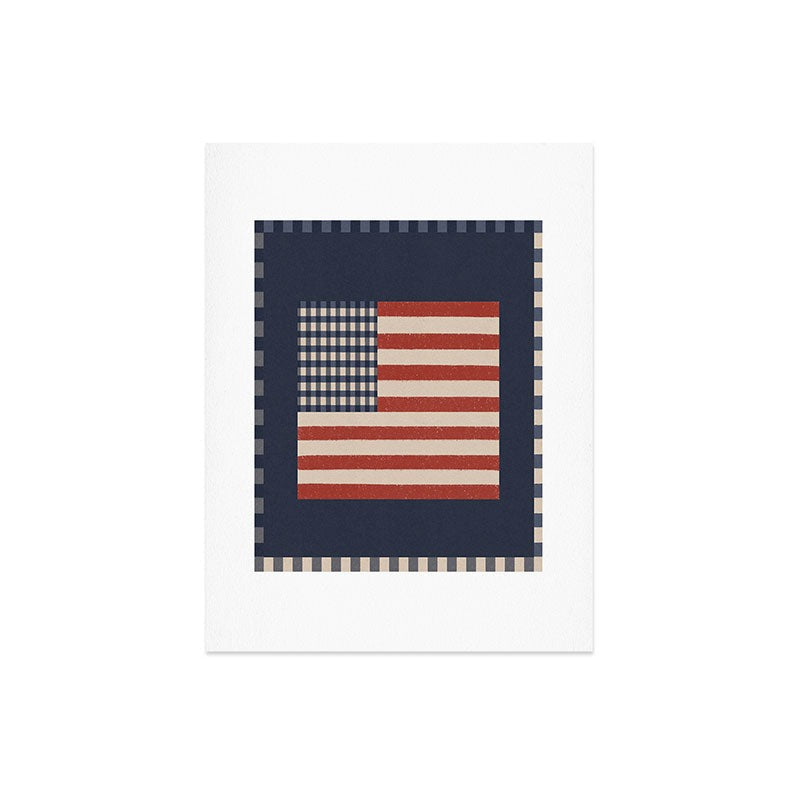 DENY Designs Gingham Flag Art Print