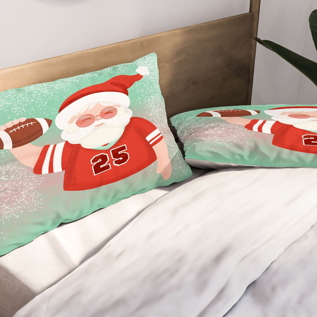 Design by Spark Sporty Football Santa Pillow Shams