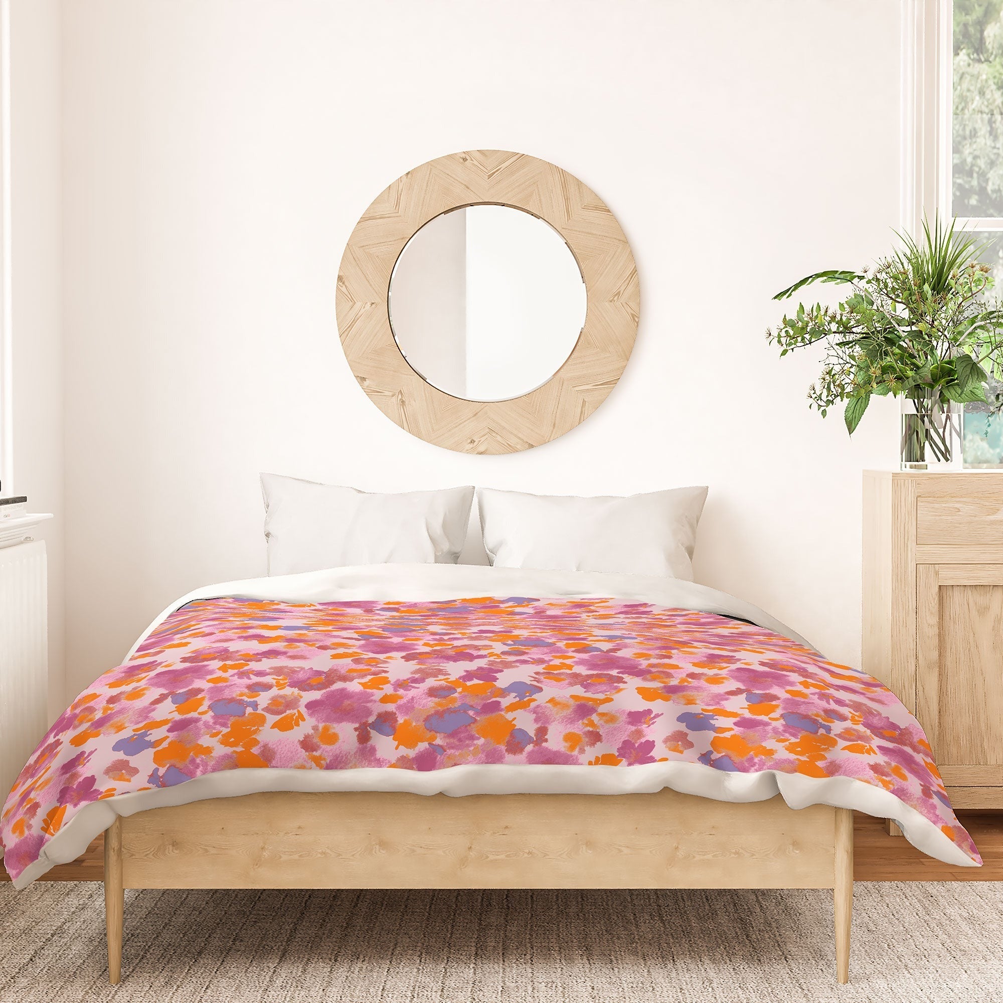 Gabriela Fuente Day Dreaming Watercolor Pink Duvet Cover