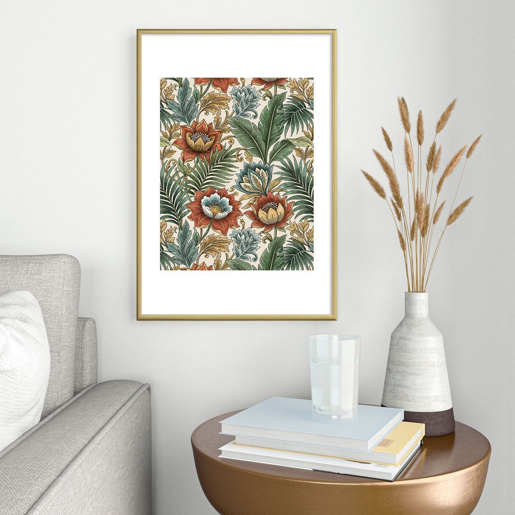 Marta Barragan Camarasa Retro Jungle Garden Metal Framed Art Print