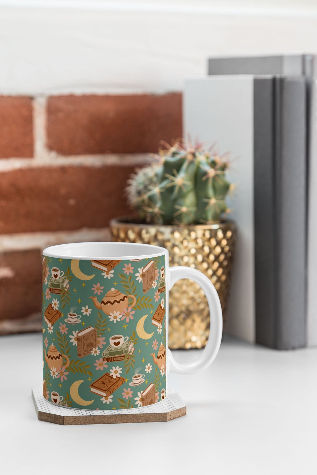 Avenie Moonlit Reading Nook I Coffee Mug