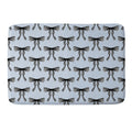 Design by Spark Black Striped Bows Memory Foam Bath Mat
