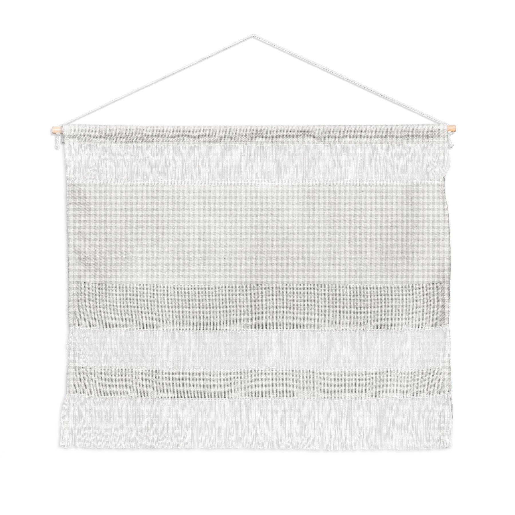 Colour Poems Gingham Plaid Pattern Cloud White Wall Hanging Landscape