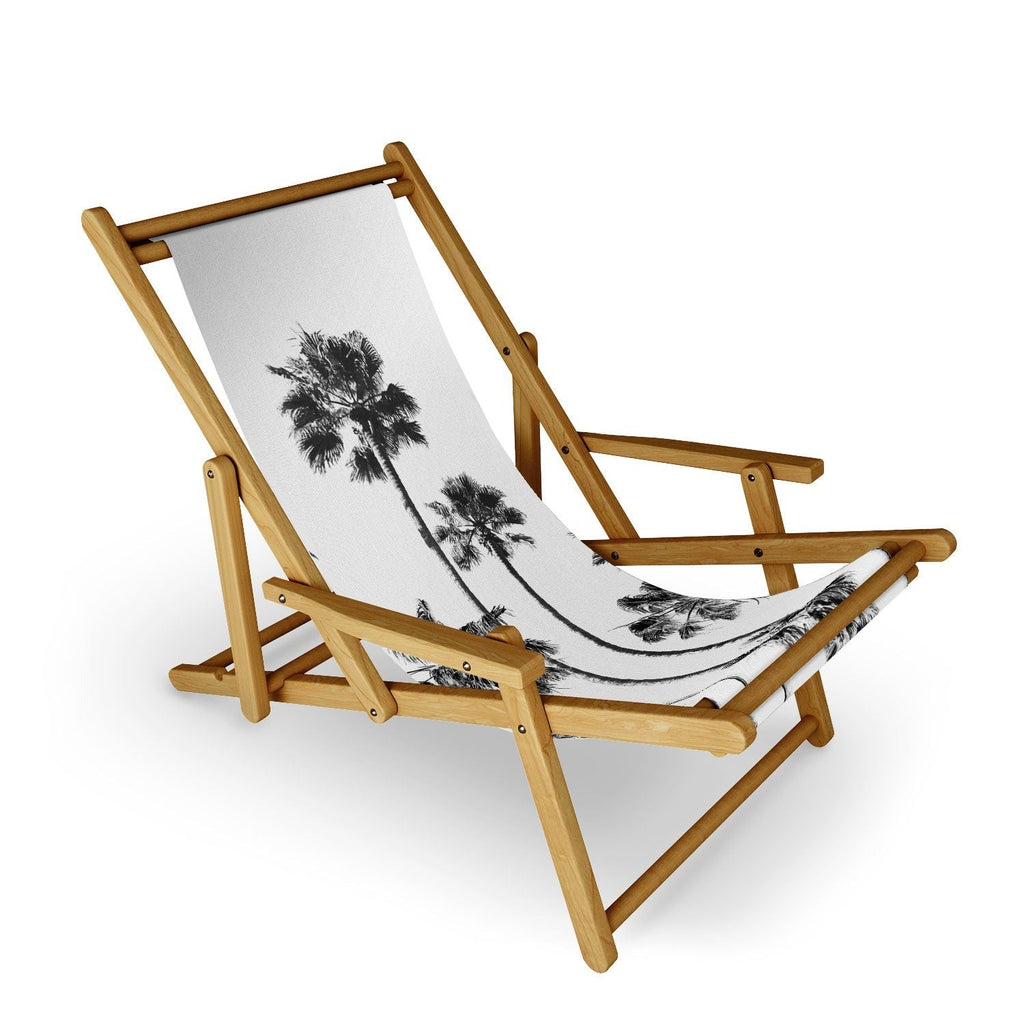 Gal Design Black And White Palms Sling Chair