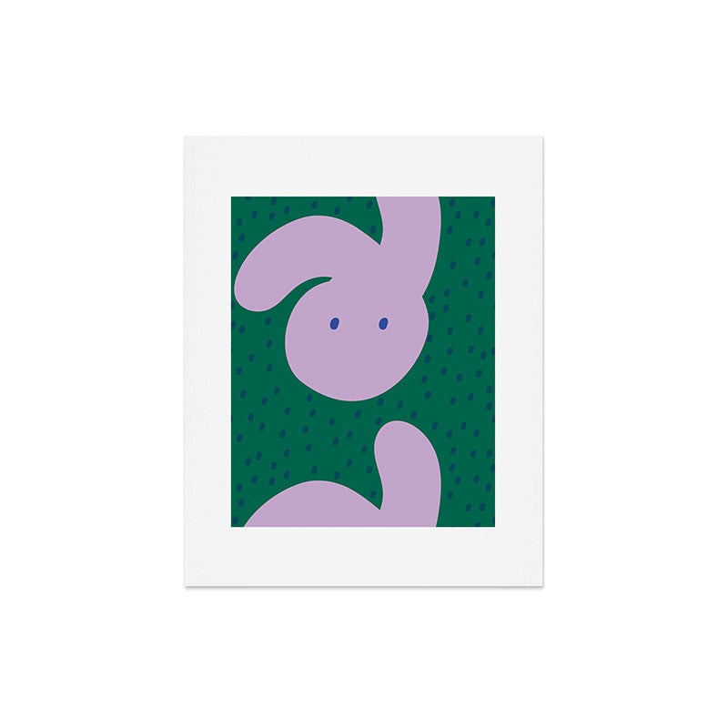 Camilla Foss Pebbles and Rabbit Art Print