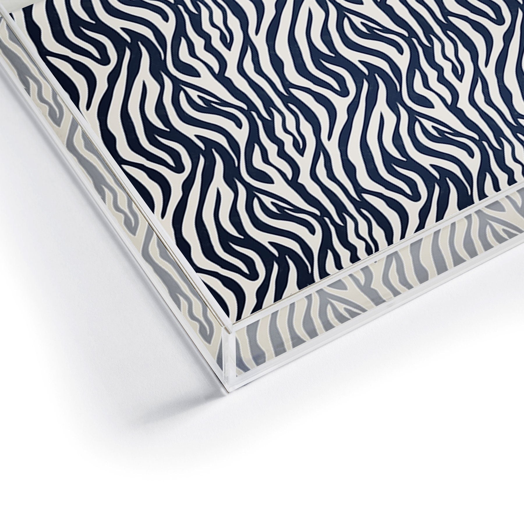Avenie BR Navy Tiger Stripes Acrylic Tray