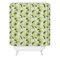 Design by Spark Matcha Tea Florals Shower Curtain