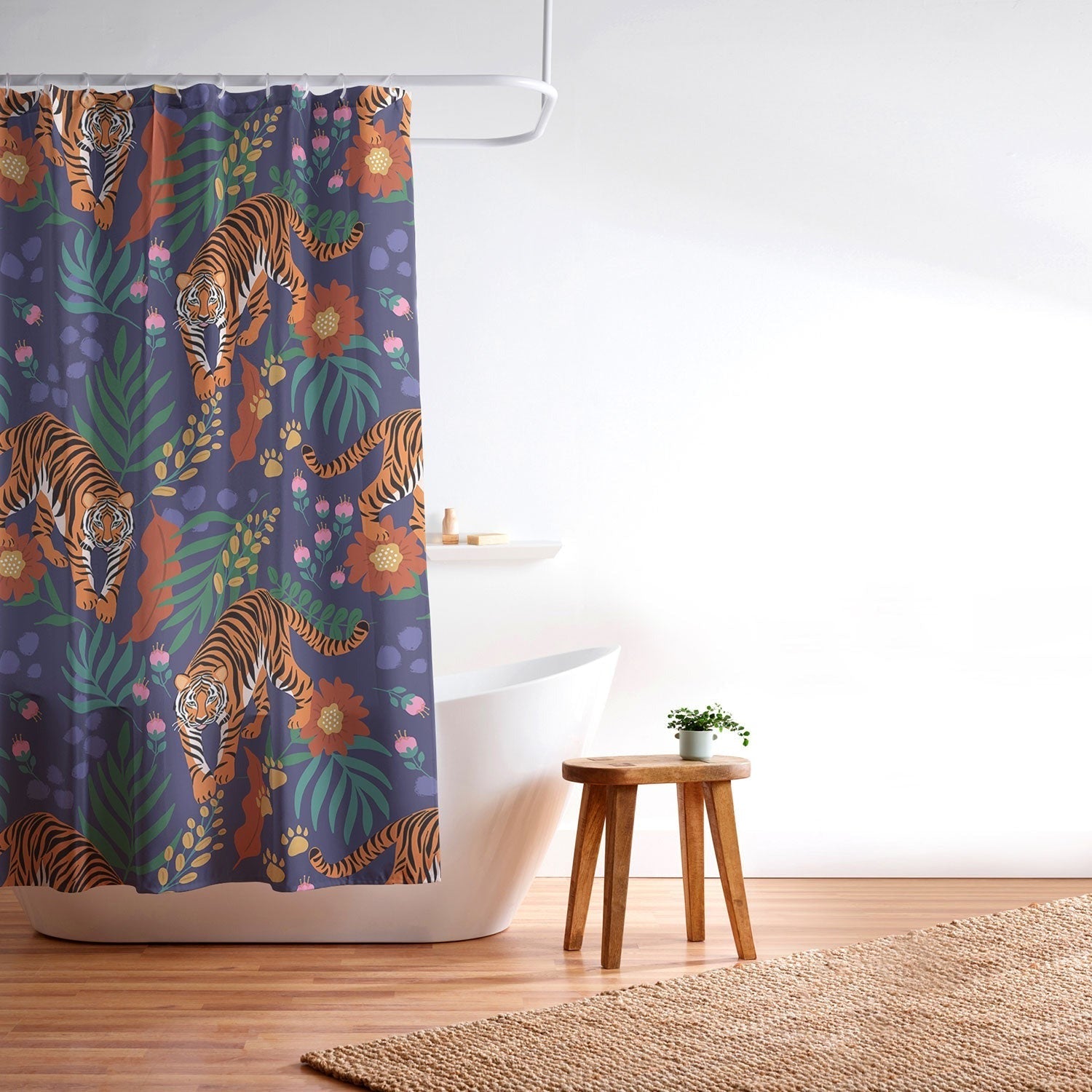 Design by Spark Tiger of the Glorious Jungle Shower Curtain