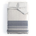 Kierkegaard Design Studio organic stripes naut navy blue and white Comforter