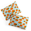 Design by Spark Zesty Oranges and Stripes Pillow Shams