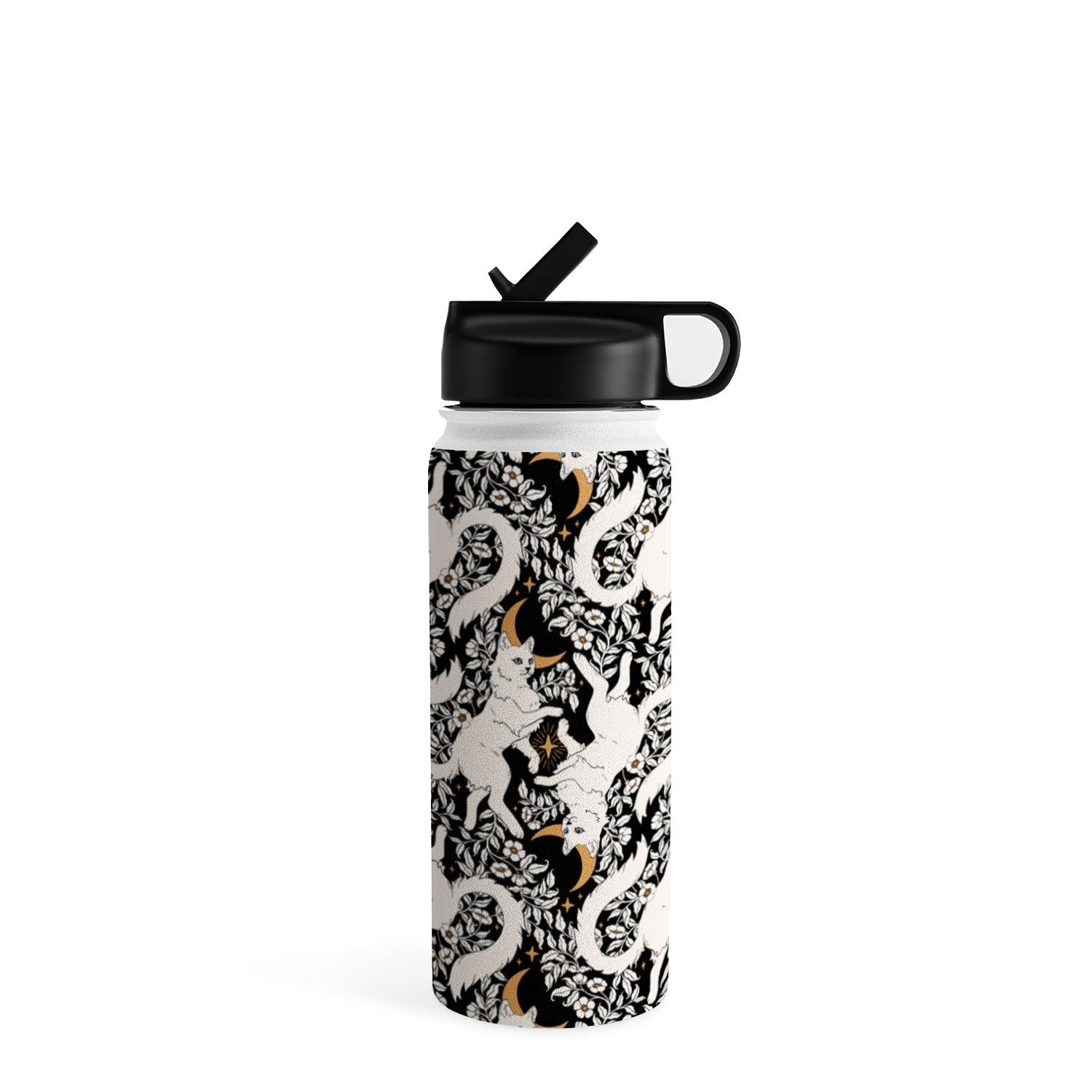 Avenie Celestial Cats Gold Water Bottle
