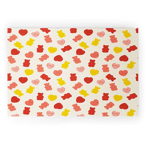 Design by Spark Gummy Bears and Candy Hearts Valentines Welcome Mat