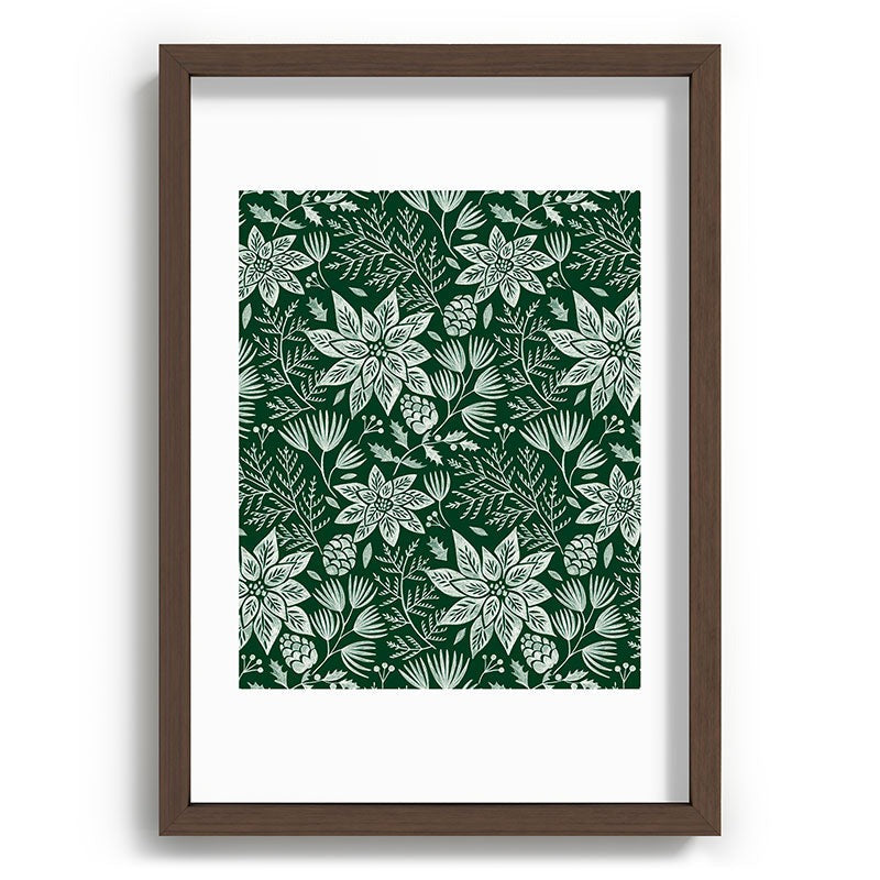 Pimlada Phuapradit Christmas Poinsettia Recessed Framing Rectangle