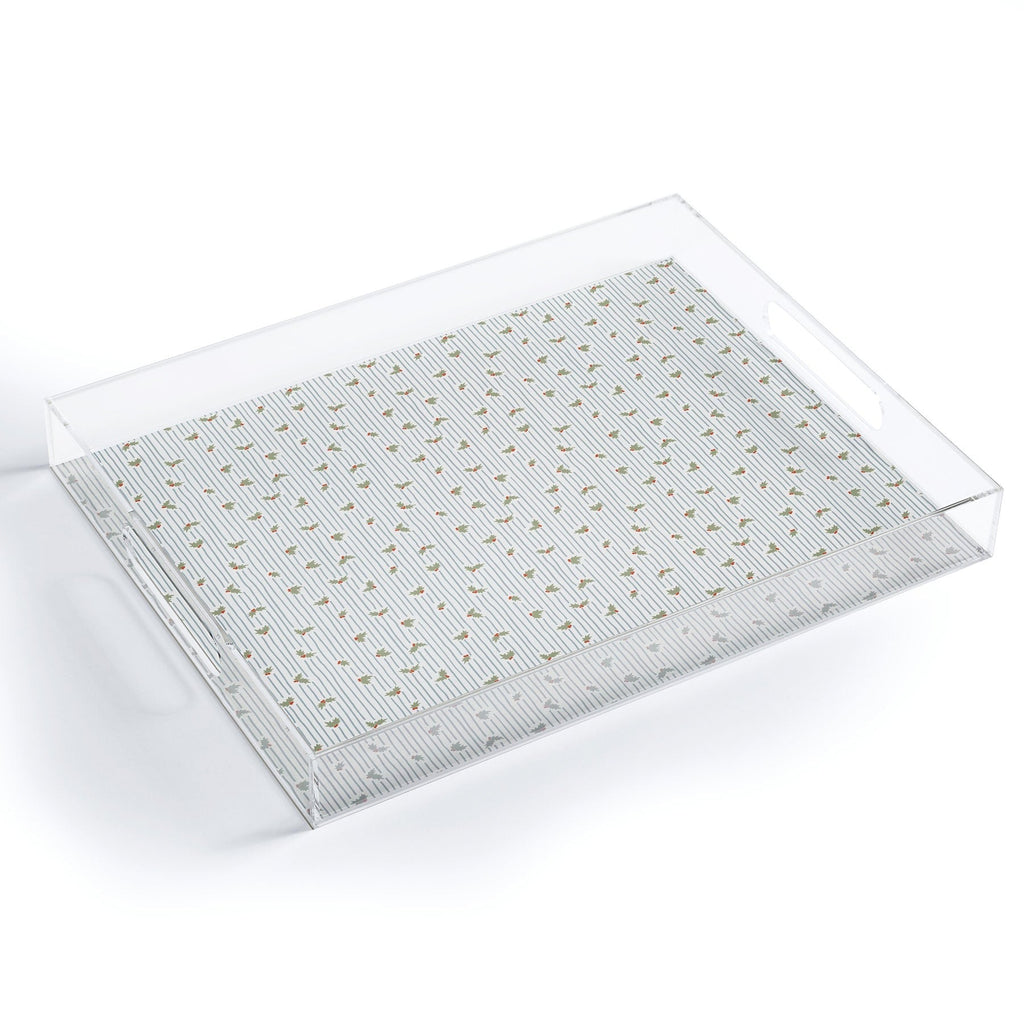 CoastL Studio Hand Drawn Holly Stripe Acrylic Tray