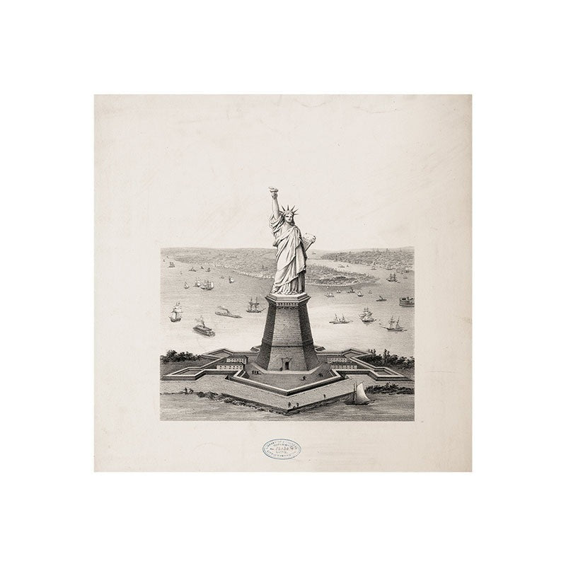 DENY Designs Vintage Lady Liberty Art Print