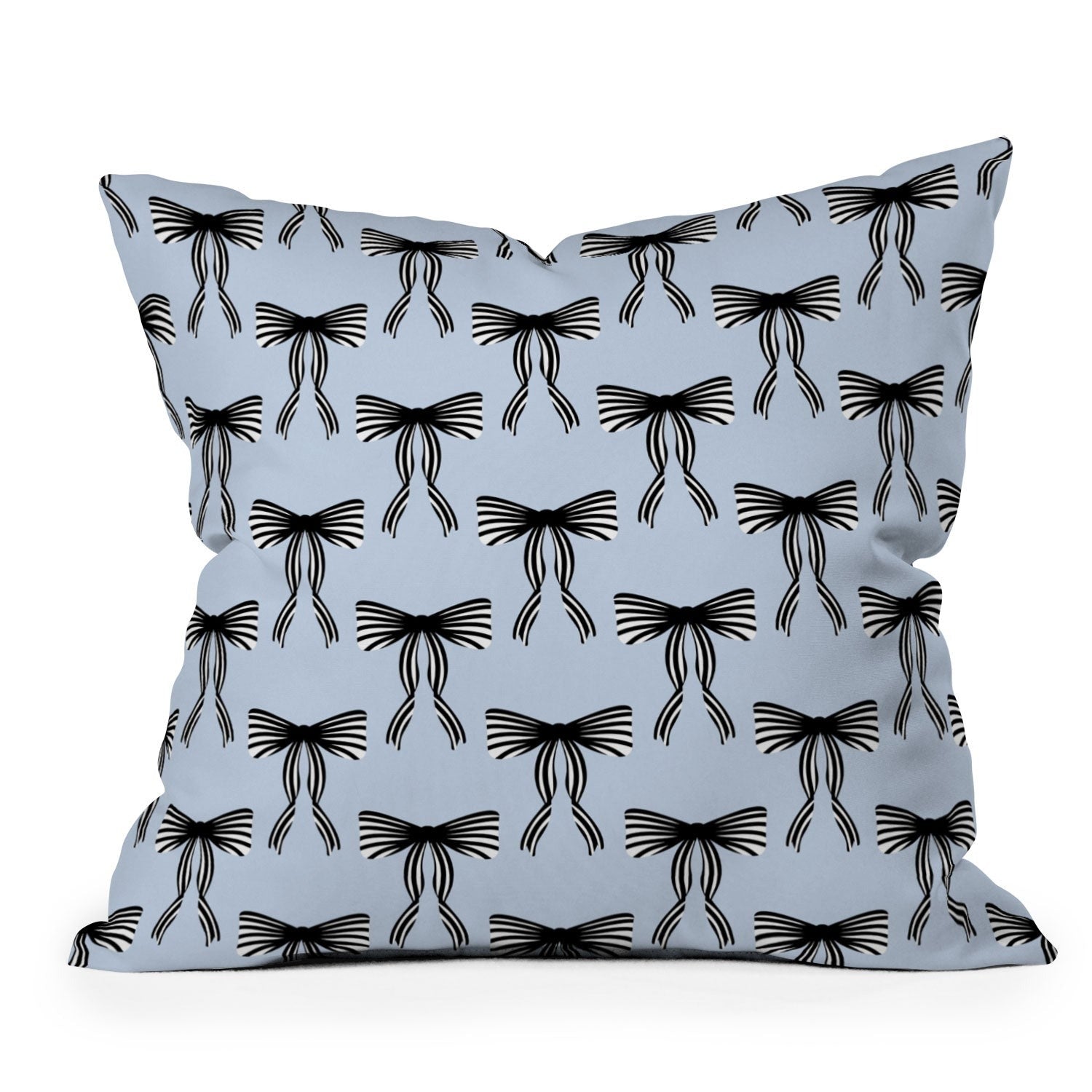 Design by Spark Black Striped Bows Throw Pillow
