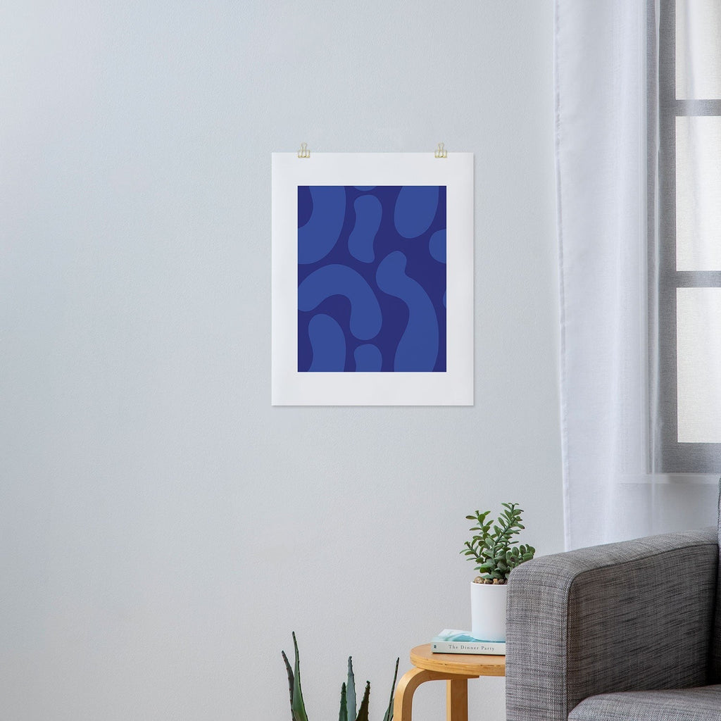 Camilla Foss Blue Pebble Art Print