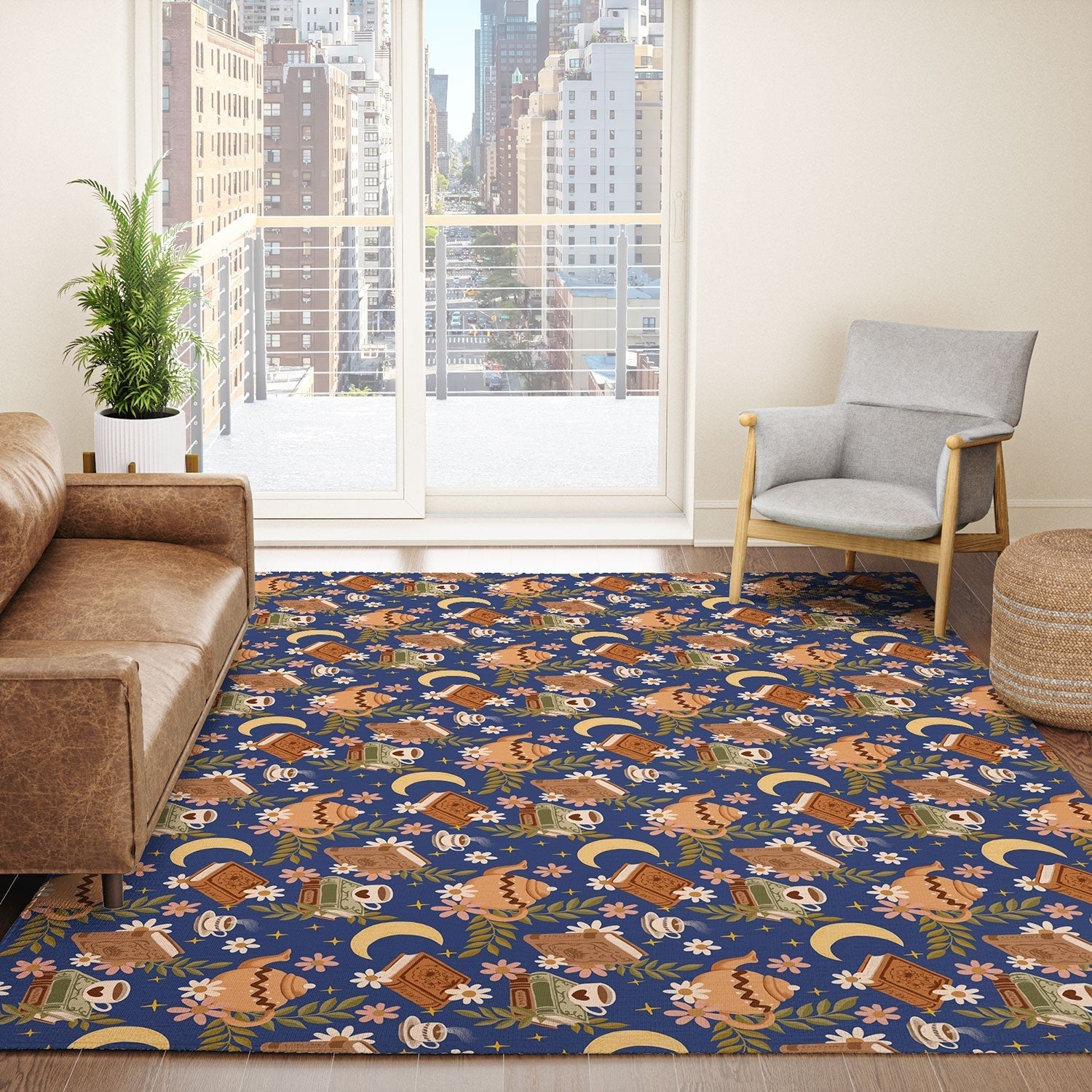Avenie Moonlit Reading Nook II Area Rug