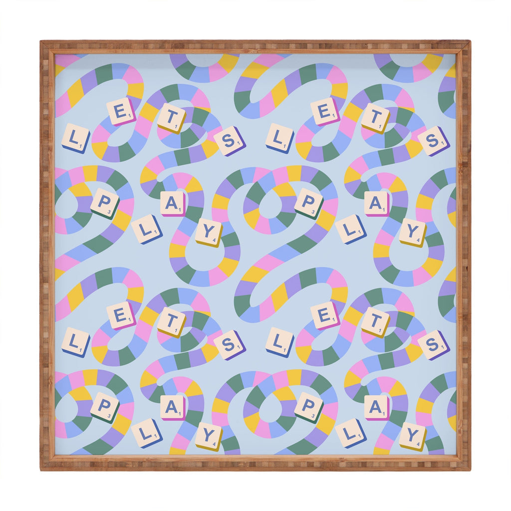 Design by Spark Scrabble Board Game Night Square Tray