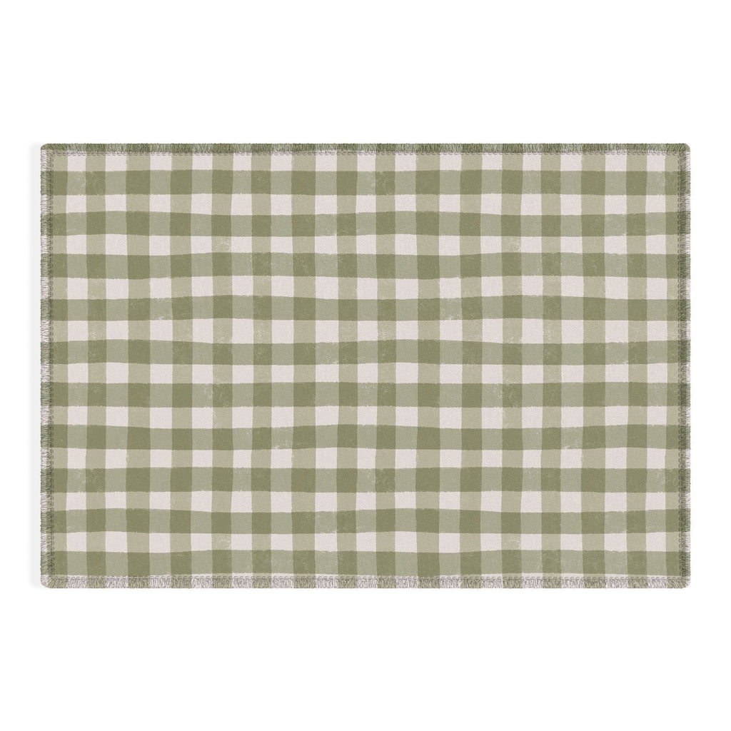Menina Lisboa Rustic Green Plaid Outdoor Rug