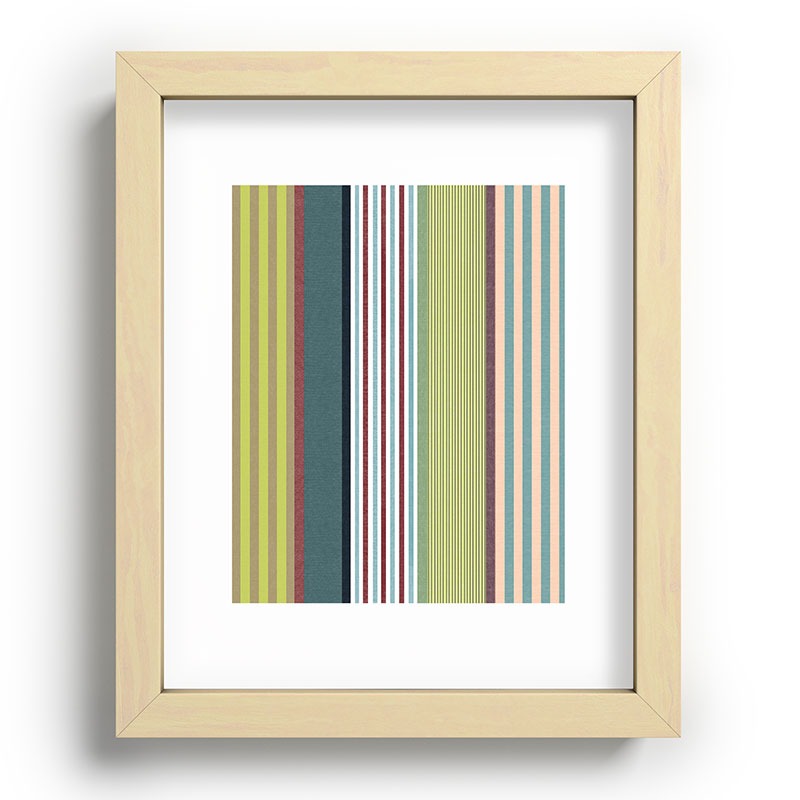 Marta Barragan Camarasa Colorful Stripe Delight Recessed Framing Rectangle