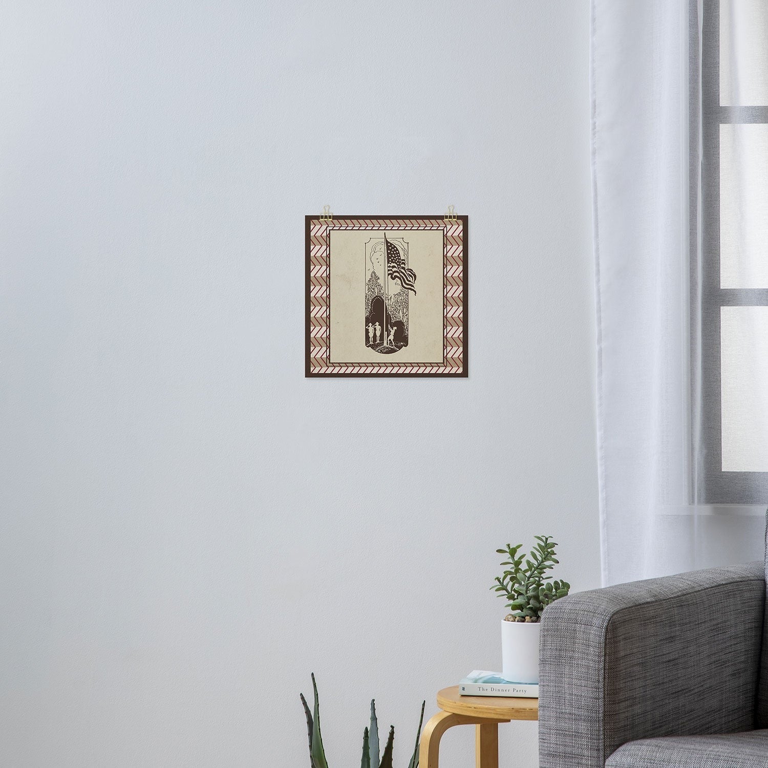 DENY Designs Flag Raisers Striped Square Art Print