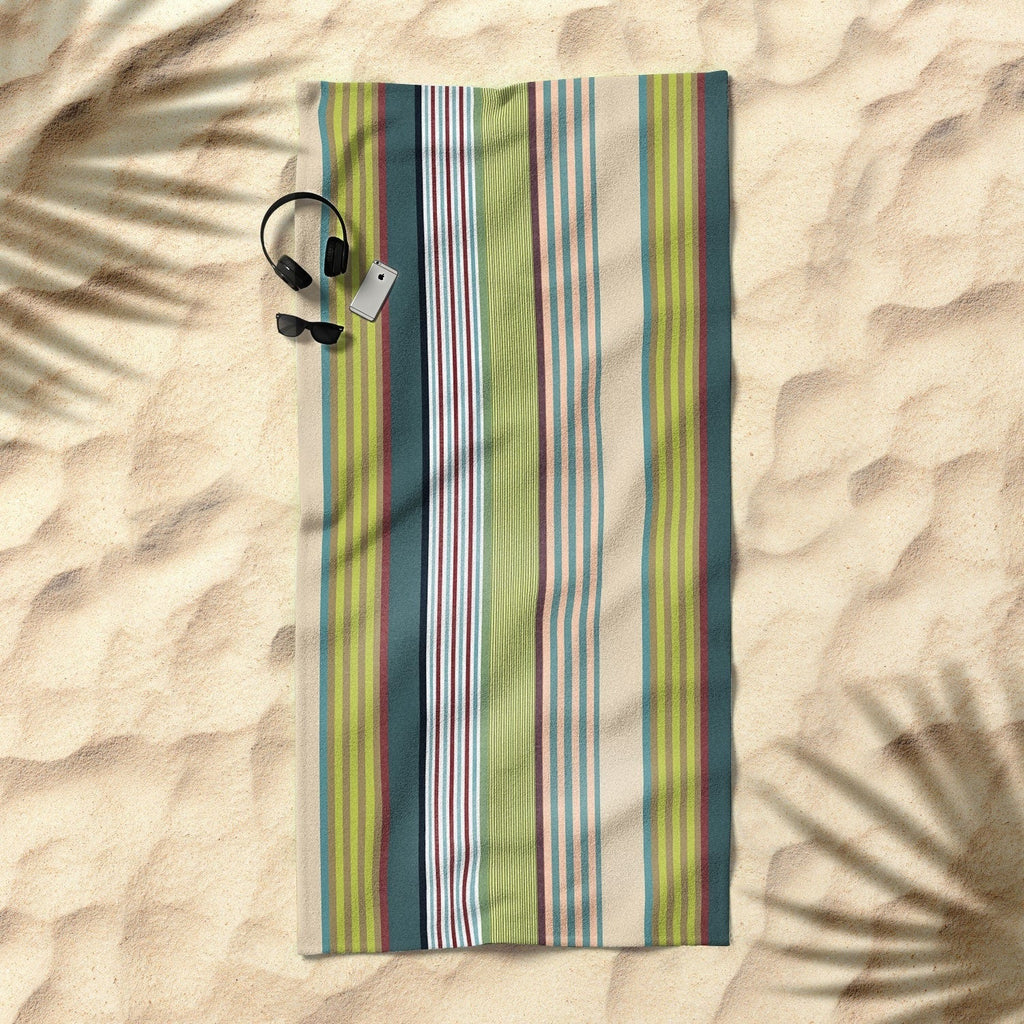 Marta Barragan Camarasa Colorful Stripe Delight Beach Towel