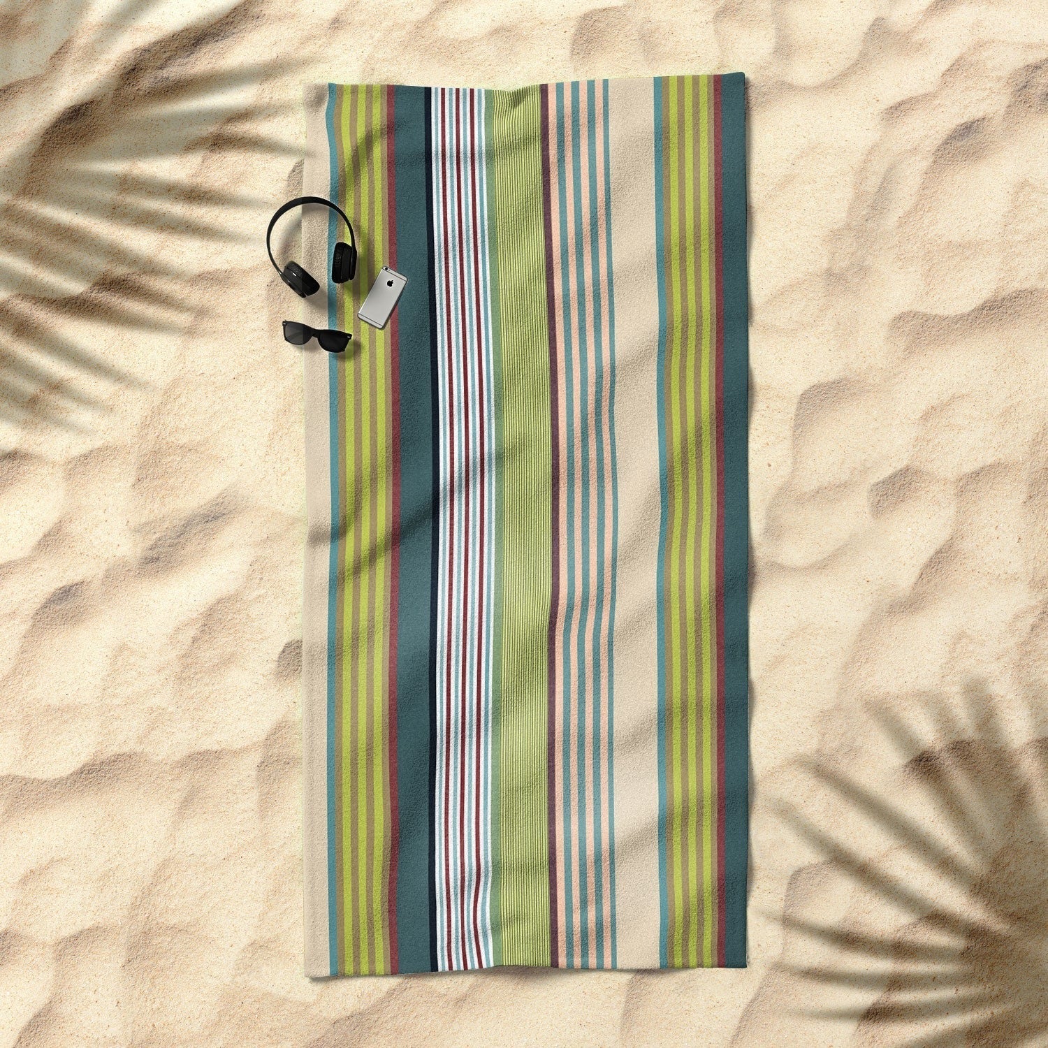 Marta Barragan Camarasa Colorful Stripe Delight Beach Towel